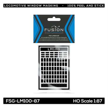 HO Scale EMD Standard Cab Locomotive Window Masking Set
