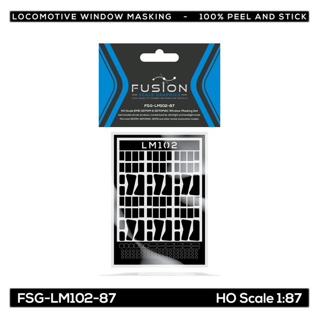 HO Scale EMD SD70M & SD70MAC Locomotive Window Masking Set