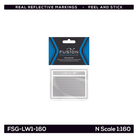 N Scale Railroad Locomotive White Reflective Sill Stripes Set | Fusion Scale Graphics