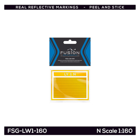 N Scale Railroad Locomotive Yellow Reflective Sill Stripes Set | Fusion Scale Graphics
