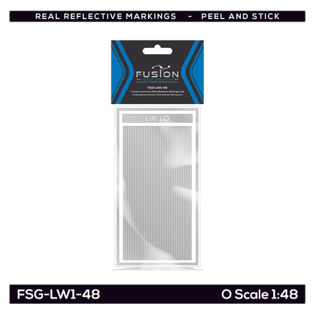 O Scale Railroad Locomotive White Reflective Sill Stripes Set | Fusion Scale Graphics