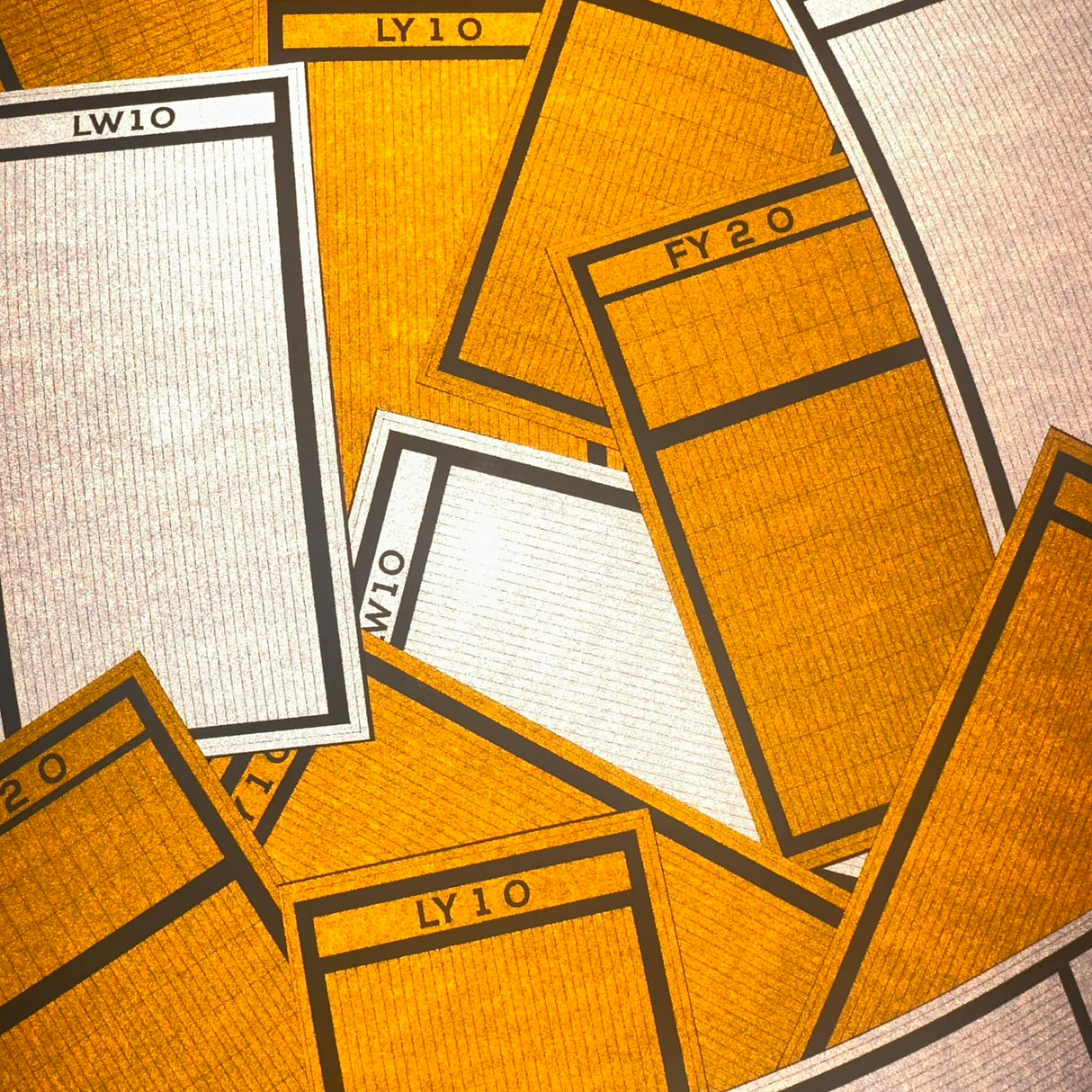 O Scale Railroad Freight Car Yellow Reflective Markings Set W/ Double Width Stripes | Fusion Scale Graphics