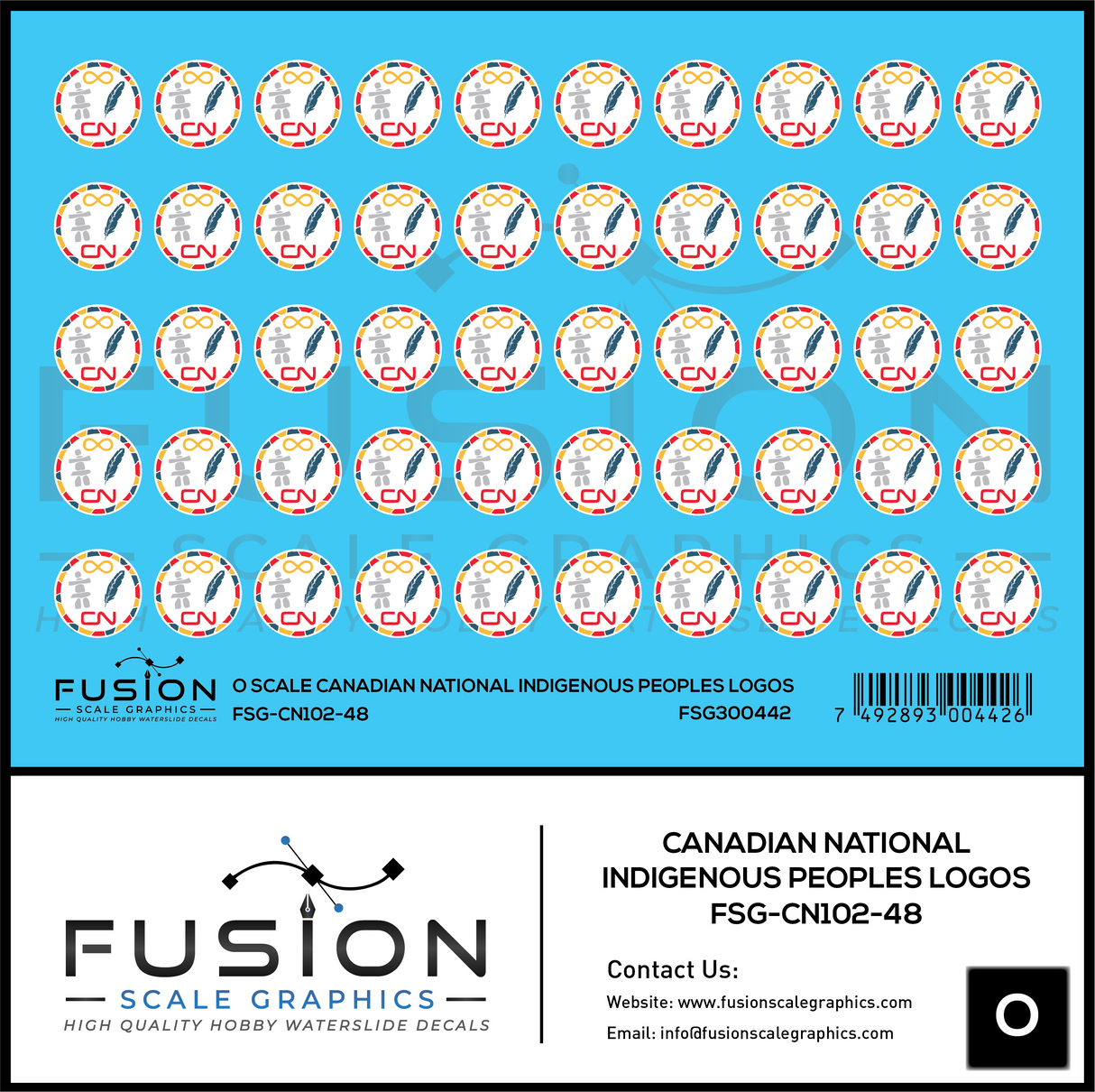 O Scale Canadian National Indigenous Peoples Logos Decal Set