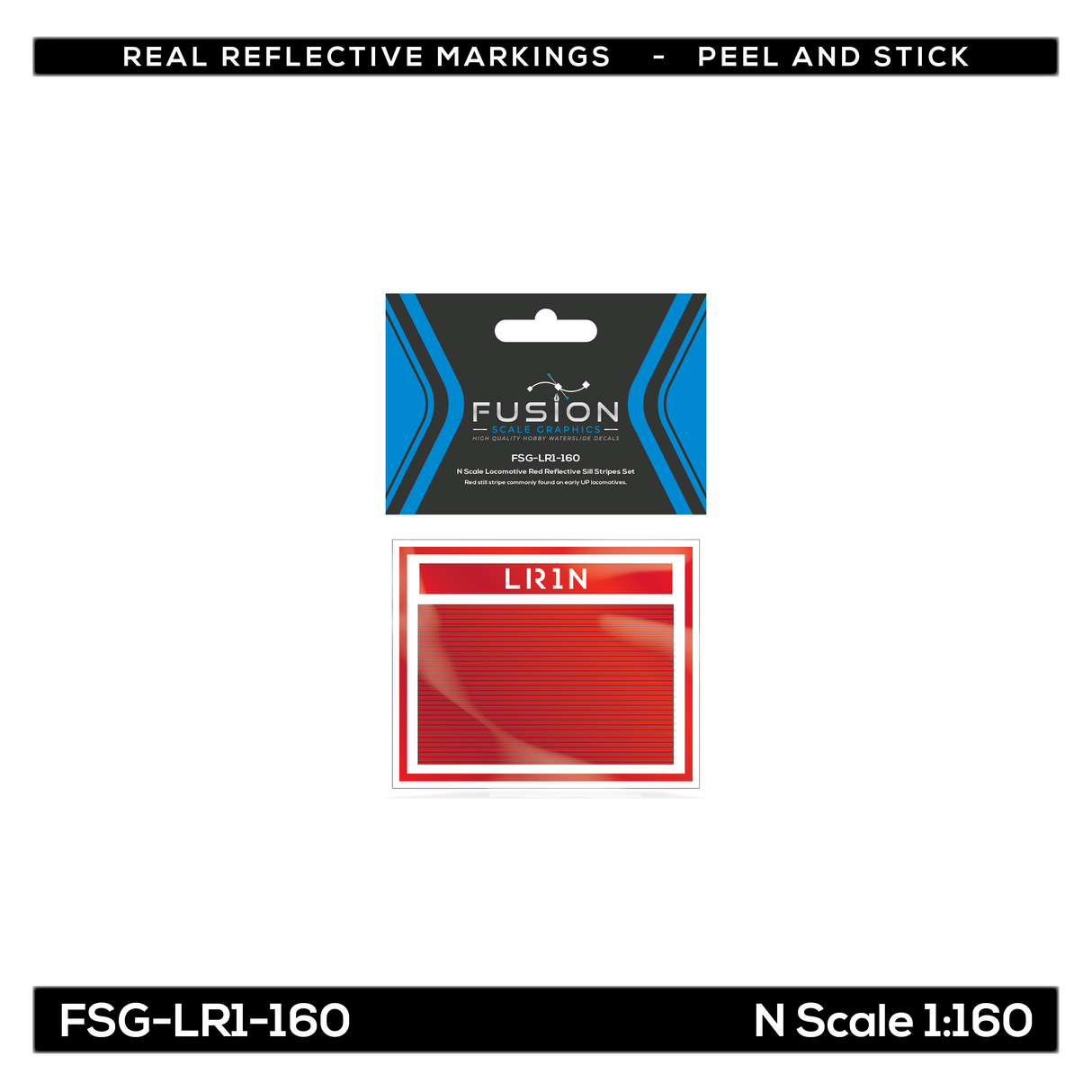 N Scale Railroad Locomotive Red Reflective Markings Set