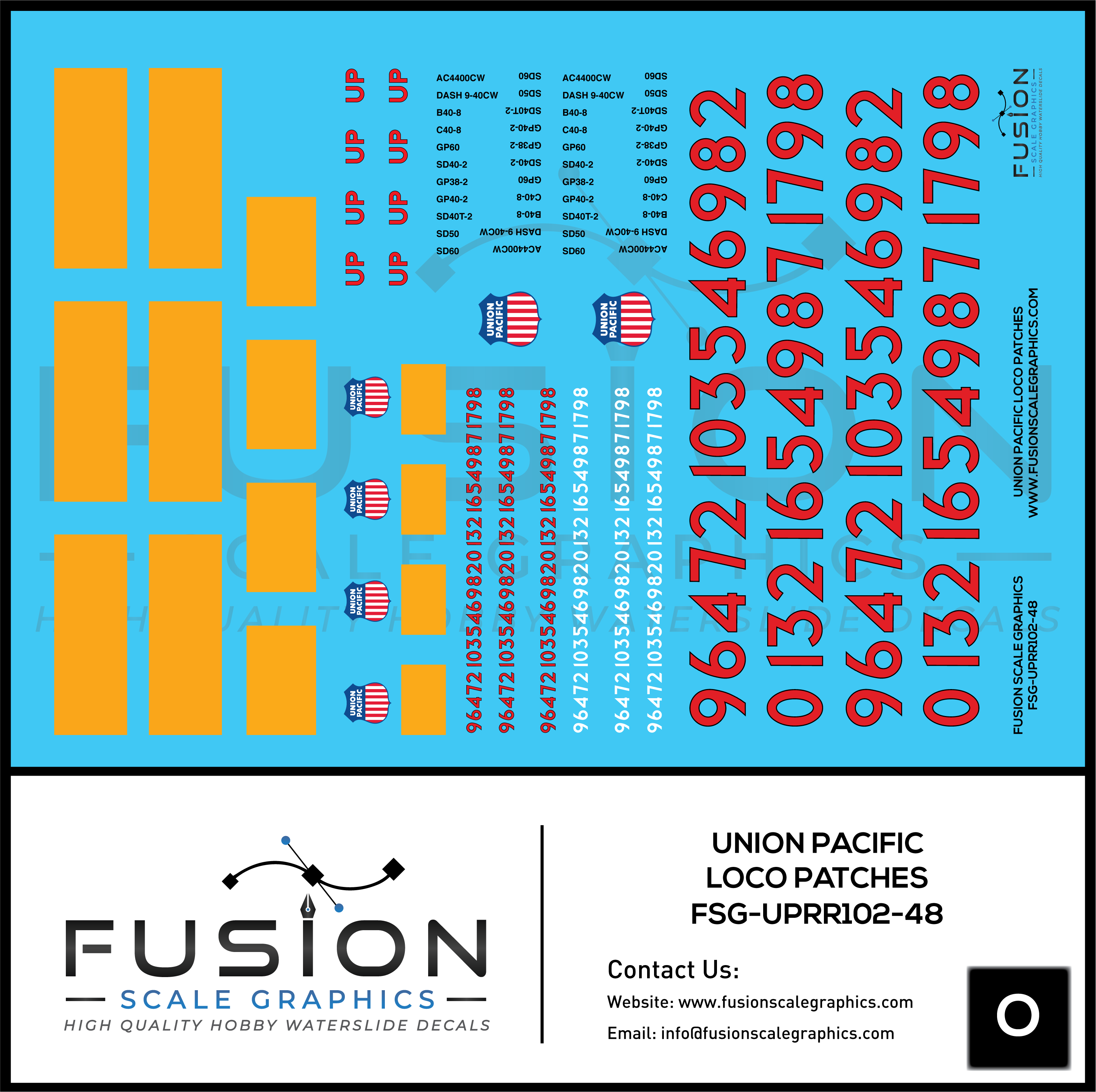 Microscale Decal N #60-63 Union Pacific: Steam Locomotives See Below 2 Microscale Decal N #60-63 Union Pacific: Steam Locomotives See Below 2
