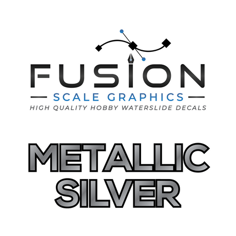 Metallic Silver 0.75mm Wide Gold Stripe Decal Set