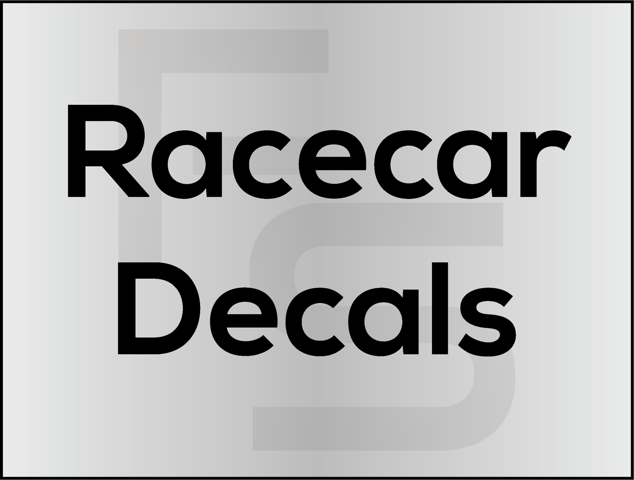 Racecar Decals