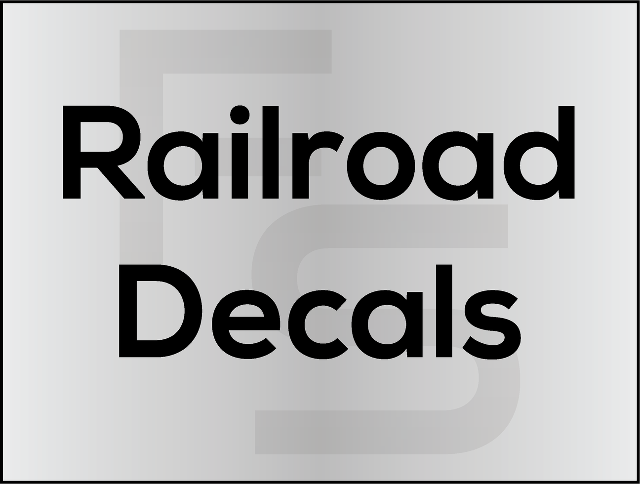 Railroad Decals