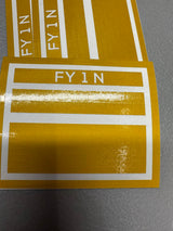 N Scale Railroad Freight Car Yellow Reflective Markings Set