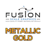 Metallic Gold 3mm Wide Gold Stripe Decal Set