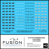 Custom Printed HO Scale EMD Type 1 Numberboards Decal Set