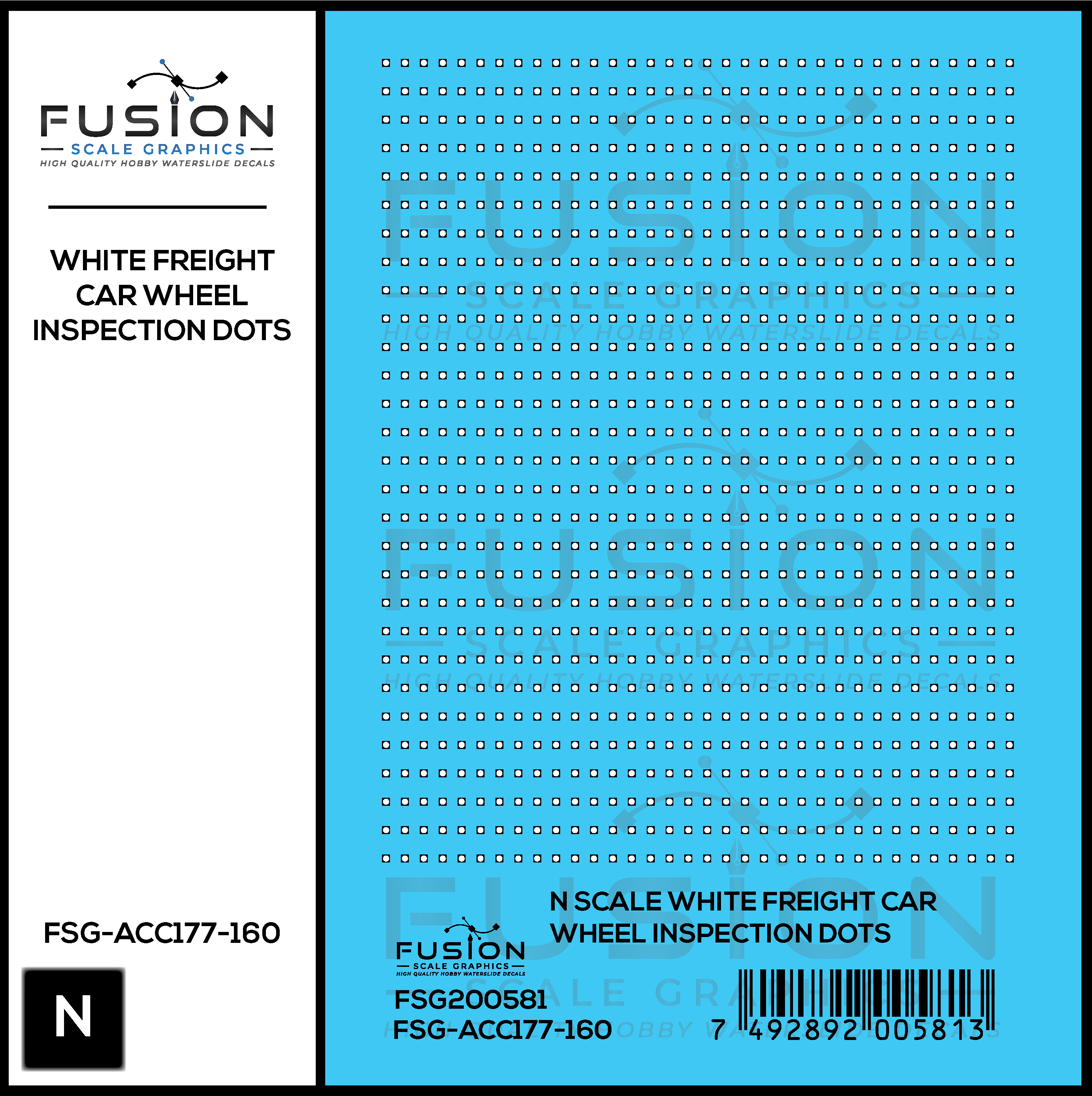 Visual Inspection Rin Decals N Scale White Freight Car Wheel Inspection Dots Decal Set – Fusion ...