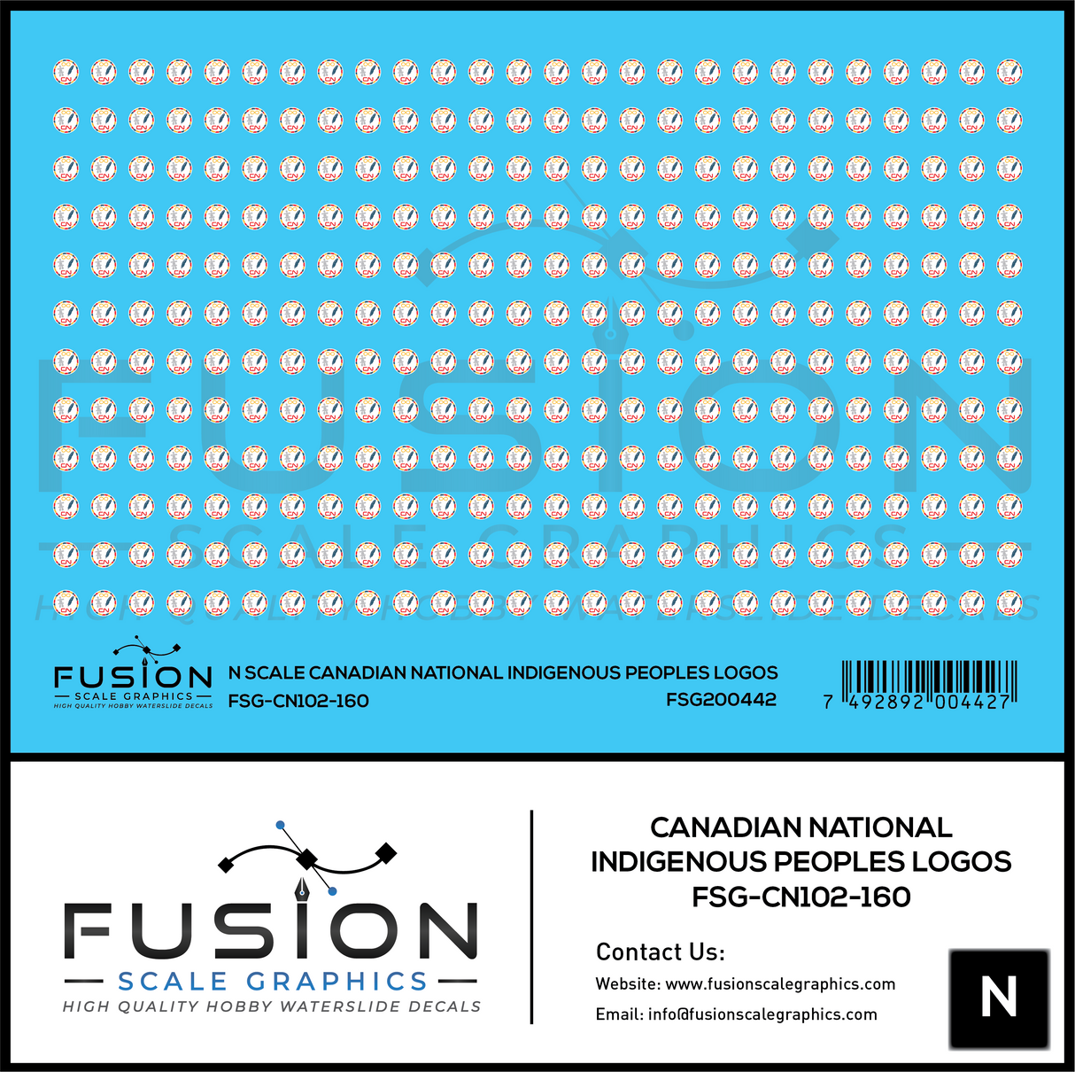 N Scale Canadian National Indigenous Peoples Logos Decal Set