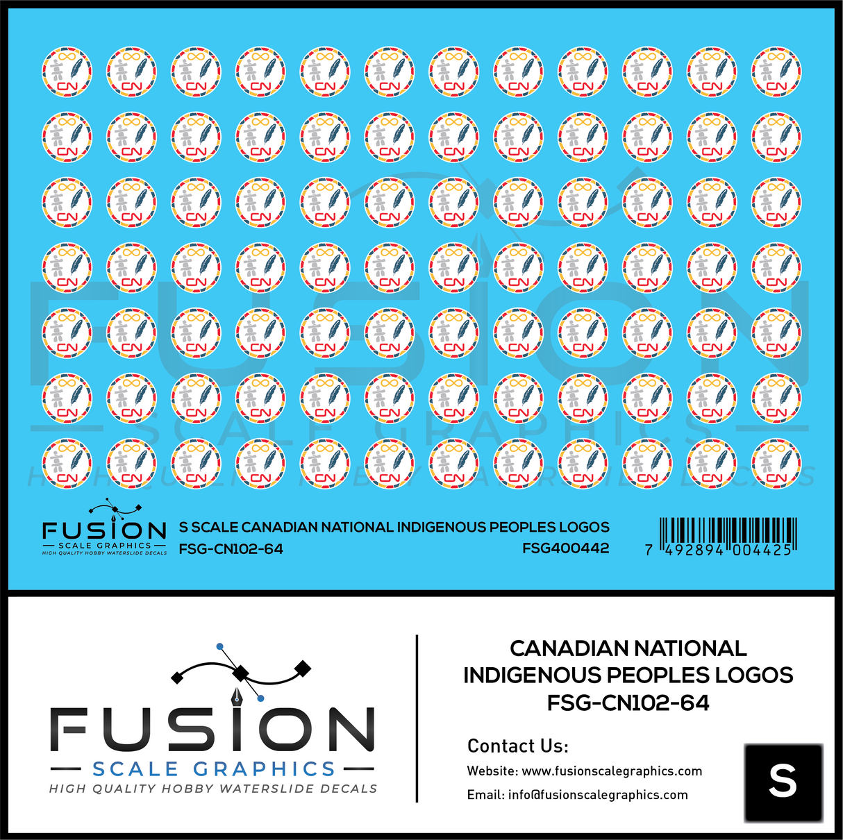 S Scale Canadian National Indigenous Peoples Logos Decal Set