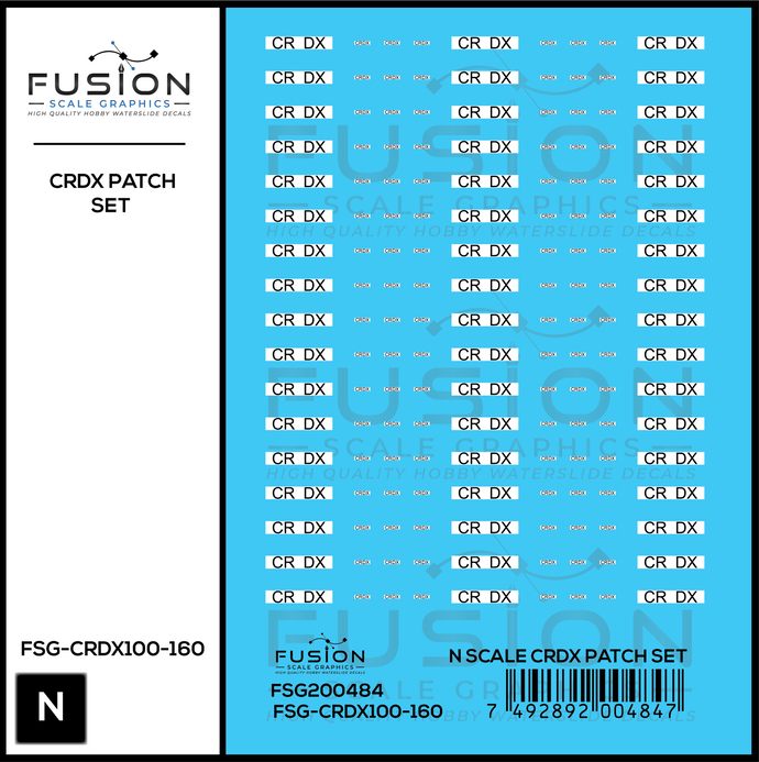N Scale CRDX Black W/ White Patch Freight Car Repatch Decal Set ...