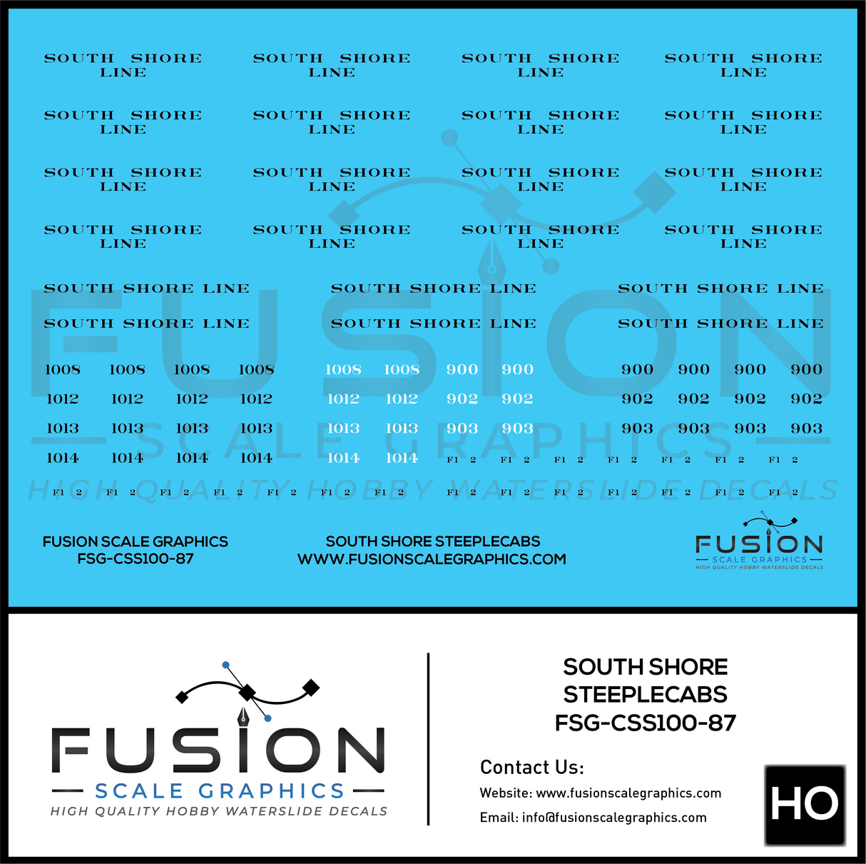 HO Scale South Shore Line Steeplecab Locomotives Decal Set