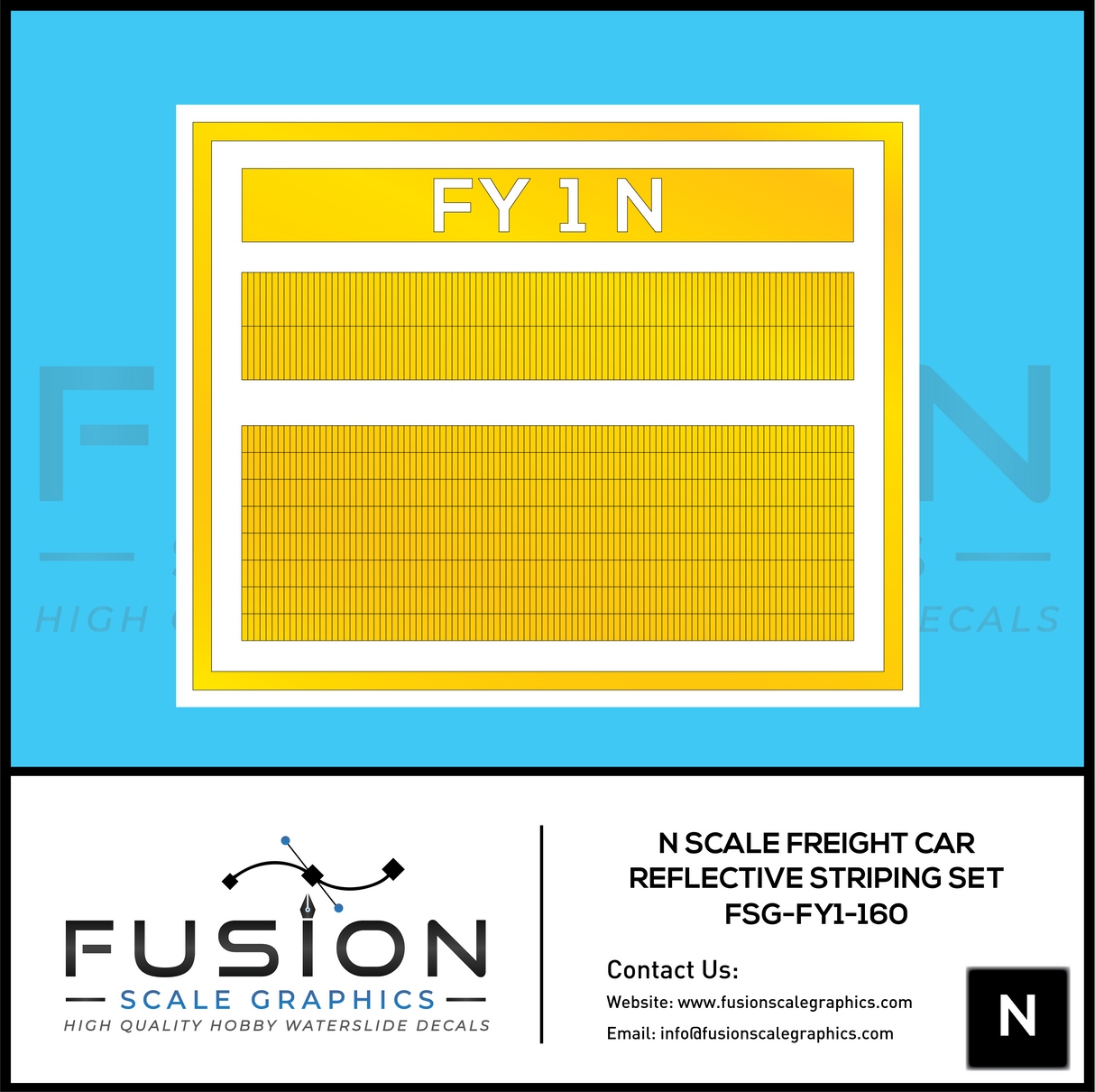Fusion Scale Graphics: Model Train Decals | Custom Waterslide Decals