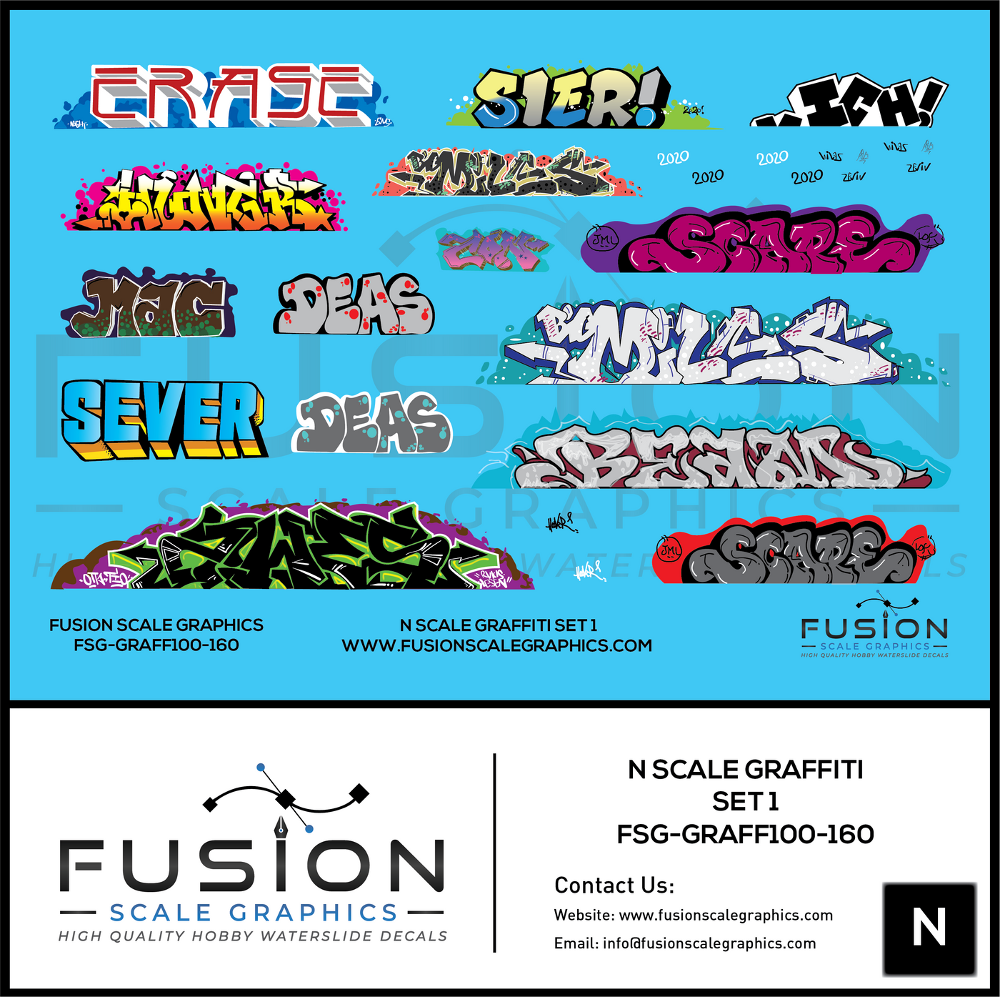 N Scale Decals Fusion Scale Graphics