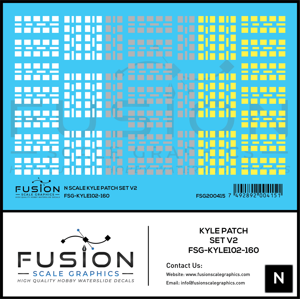 N Scale KYLE Patch Decal Set V2