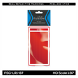 HO Scale Railroad Locomotive Red Reflective Markings Set
