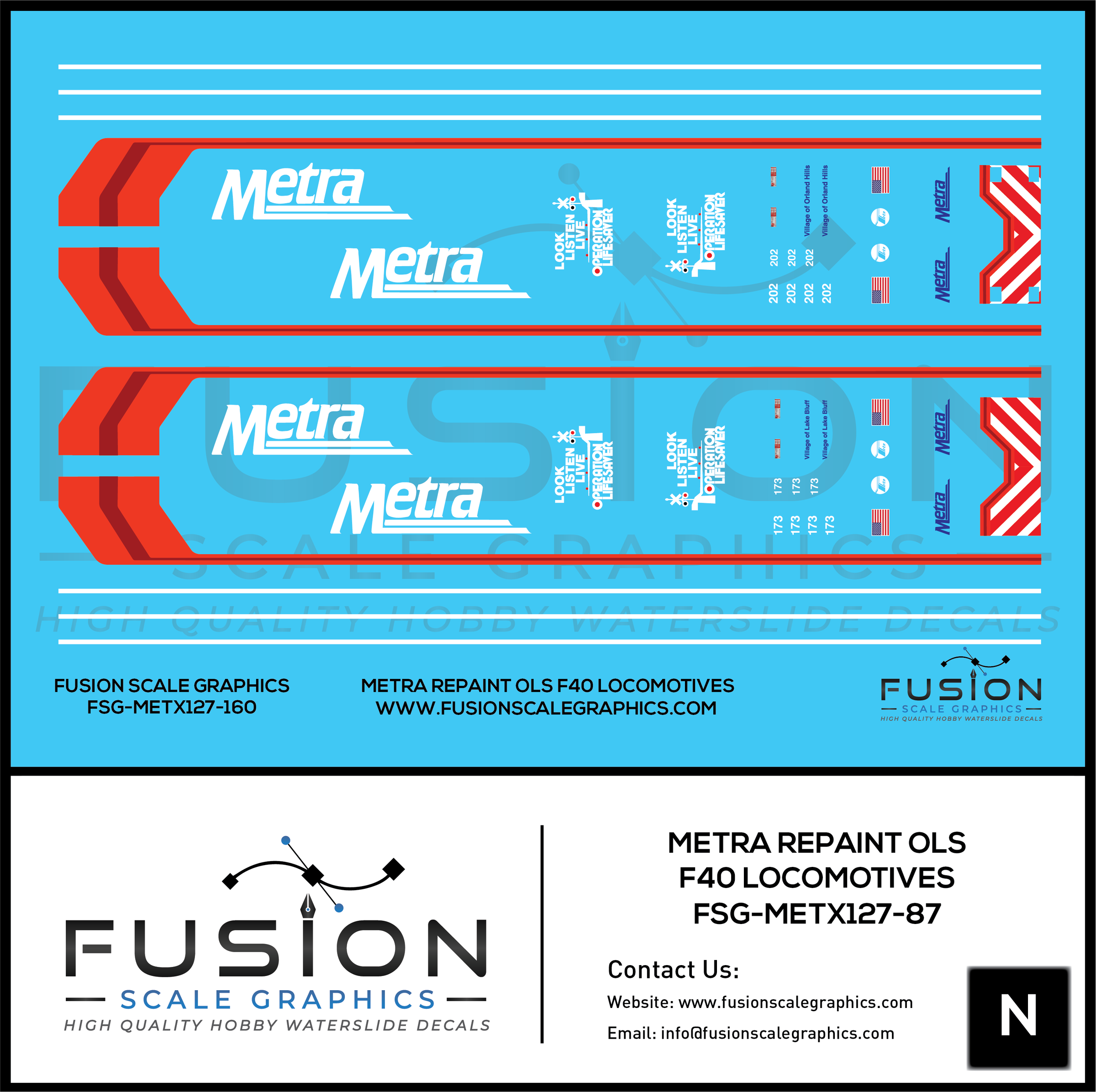 N Scale Decals Fusion Scale Graphics