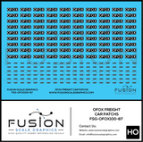 HO Scale OFOX White/Black Freight Car Patch Outs Decal Set