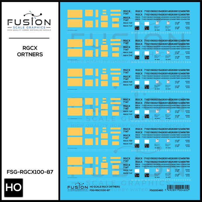 HO Scale RGCX Ortner Rock Hopper Cars Decal Set – Fusion Scale Graphics