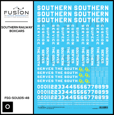 O Scale Southern Railway Boxcars Decal Set