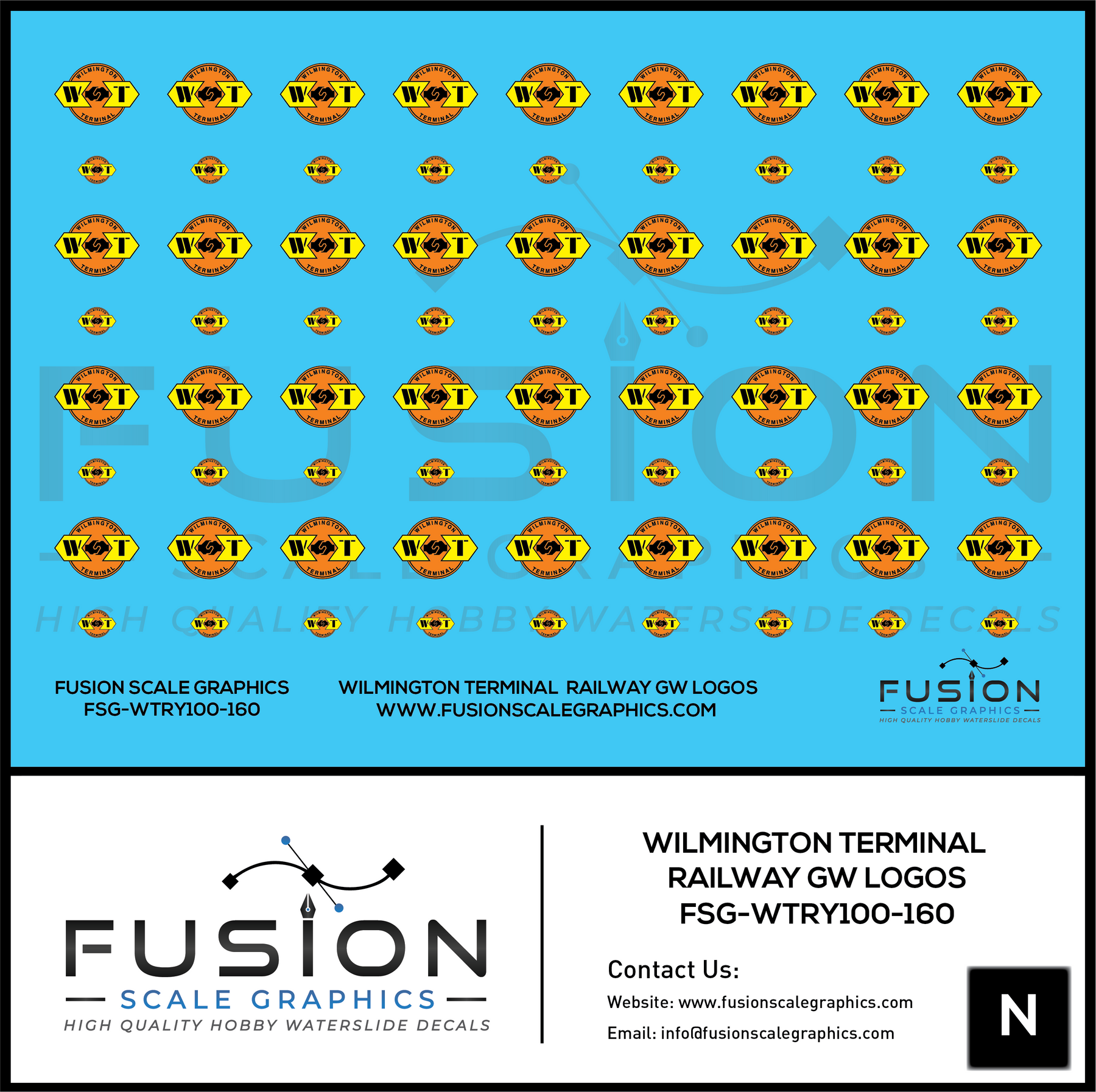 N Scale Decals Fusion Scale Graphics
