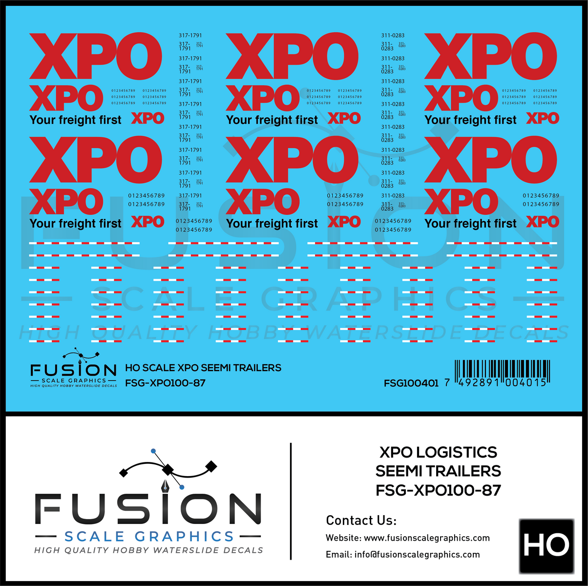 HO Scale Federal Express Truck / Trailer Decals – Model Railroad Decals