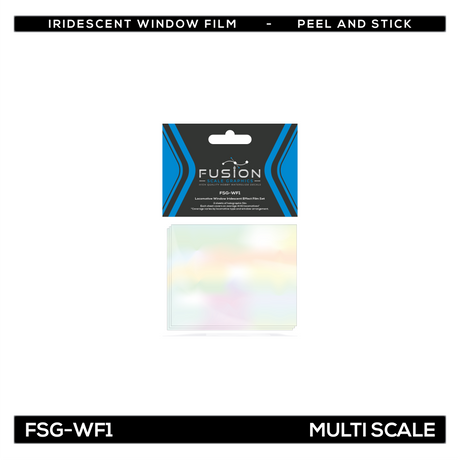 Locomotive Window Iridescent Effect Film Set | Holographic Window Film for Model Trains