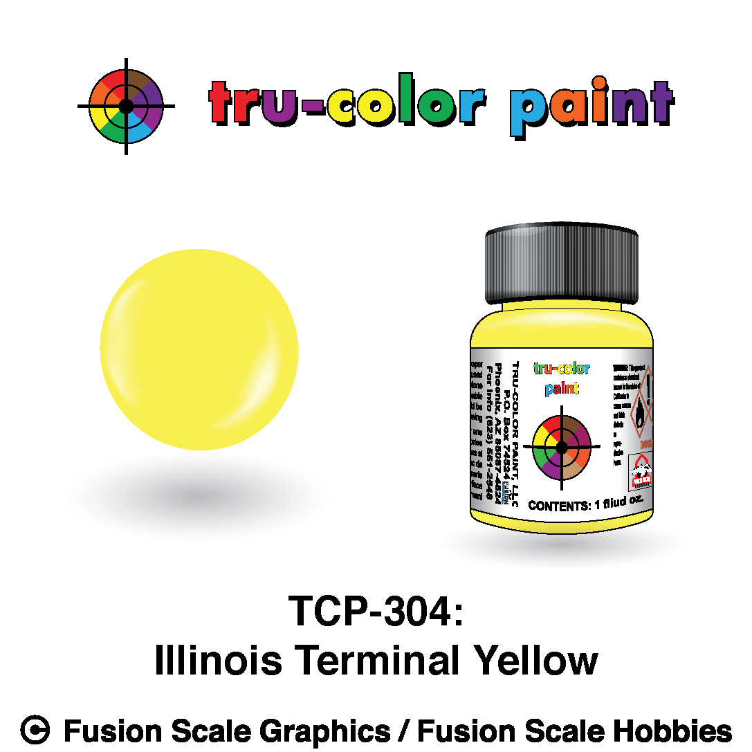 Color 304 Tru Color Paint Illinois Terminal Yellow 1oz - 304 – Fusion Scale Graphics