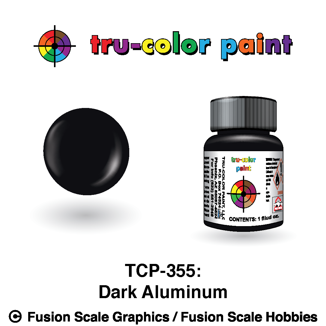 355 Color Tru Color Paint Dark Aluminum 1oz - 355 – Fusion Scale Graphics
