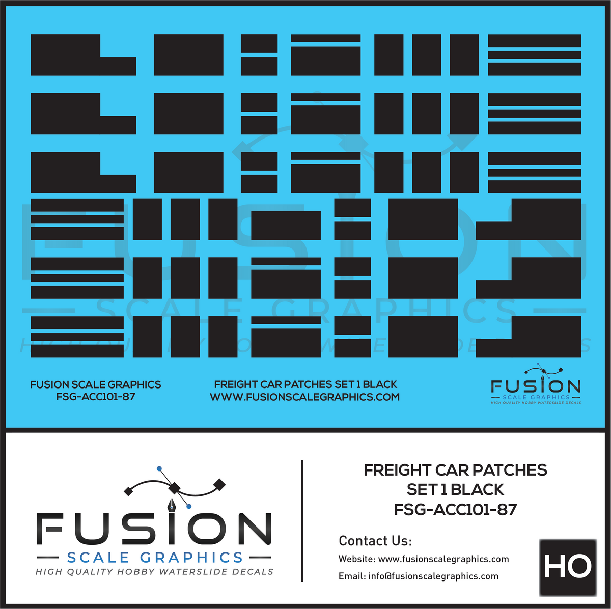 Model Railroad Decals: Freight Car Patches Set Version 1 – Fusion Scale ...