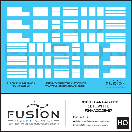 Fusion Scale Graphics: Model Train Decals | Custom Waterslide Decals