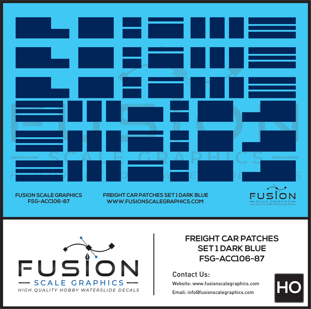 Train Freight Car Lettering Model Railroad Decals: Freight Car Patches Set Version 1 – Fusion Scale ...
