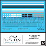 HO Scale AEX 162 Series Covered Hopper Patch Decal Set