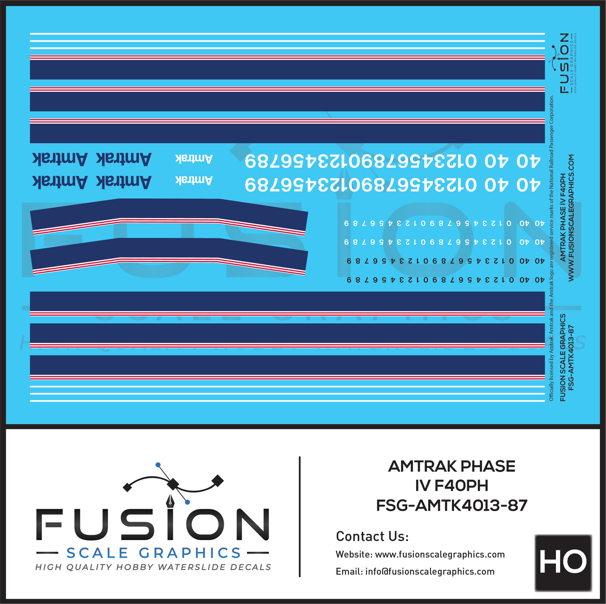 Fusion Scale Graphics: Licensed Amtrak Hobby Waterslide Decals – Page 2