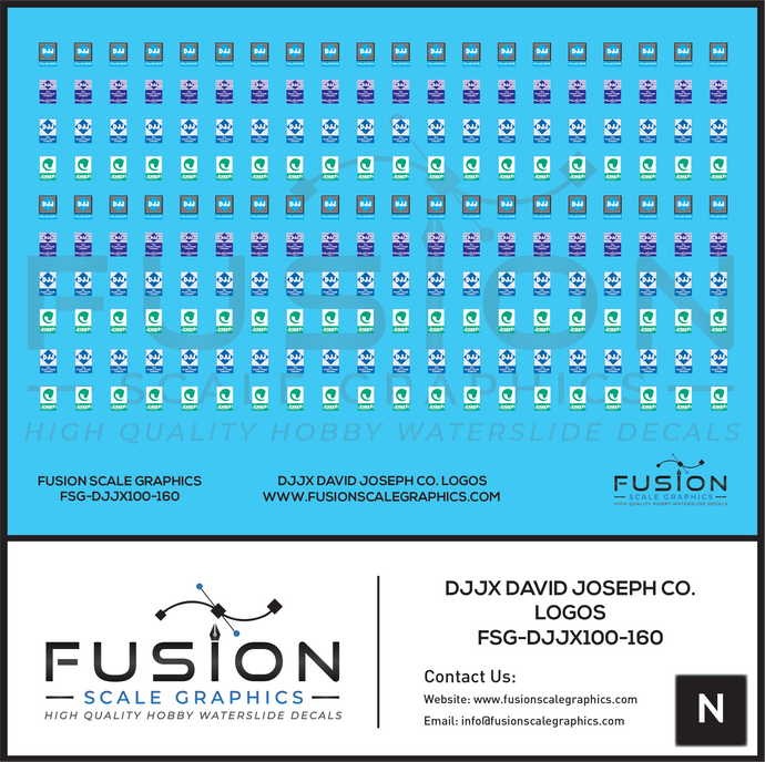 N Scale DJJX David Joseph Company Freight Car Logos Decal Set – Fusion ...
