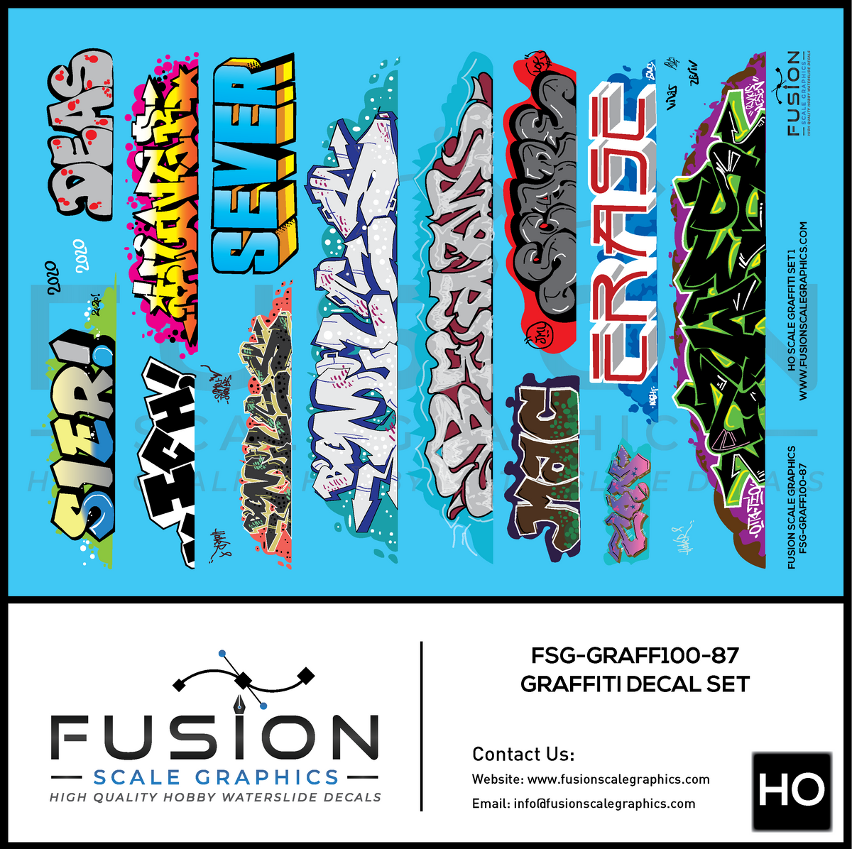 Fun Scale Stickers HO Scale Decals – Fusion Scale Graphics
