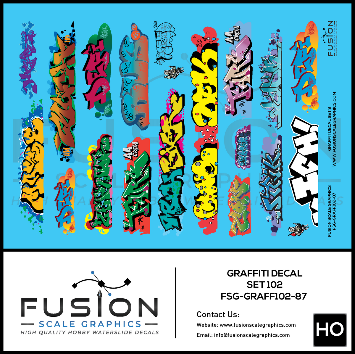 Fun Scale Stickers HO Scale Decals – Fusion Scale Graphics