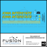 HO Scale Iowa Interstate Railroad GEVO 516 Locomotive Decal Set
