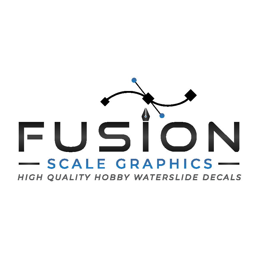 Fusion Scale Graphics Custom Waterslide Decal Printing A6 Quarter Sheet Sheet